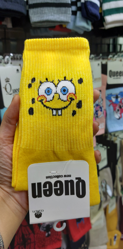 جوراب ساق بلند باب اسفنجی خندان | کیفیت عالی | مناسب تمام فصول | سایز بندی فری سایز تا 44