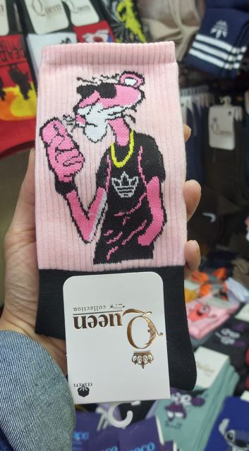 جوراب ساق بلند پلنگ صورتی | Pink Panther | کیفیت عالی | مناسب تمام فصول | سایز بندی فری سایز تا 44 | مدل گوشی