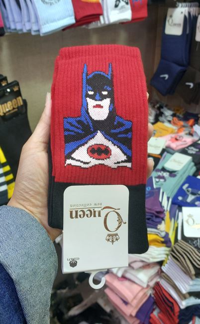 جوراب ساق بلند بتمن | batman | کیفیت عالی | مناسب تمام فصول | سایز بندی فری سایز تا 44