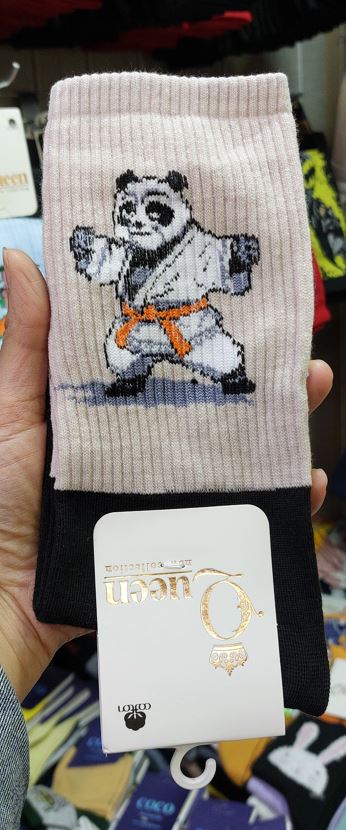 جوراب ساق بلند پاندا کنگفو کار | Kung Fu Panda | کیفیت عالی | مناسب تمام فصول | سایز بندی فری سایز تا 44