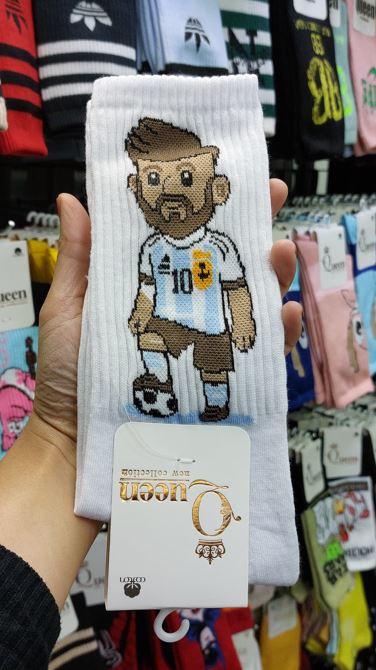 جوراب ساق بلند اسپرت لیونل مسی | کیفیت عالی | مناسب تمام فصول | سایز بندی فری سایز تا 44