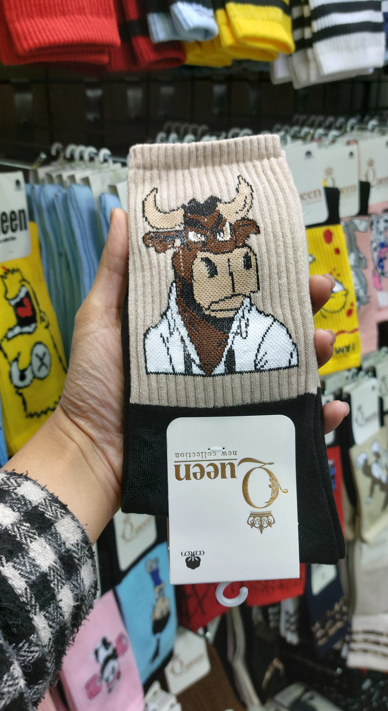 جوراب ساق بلند اسپرت گاوی | کیفیت عالی | مناسب تمام فصول | سایز بندی فری سایز تا 44