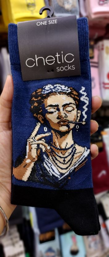 جوراب ساق بلند Chetic ترکیه | طرح اسموک گرل (smoke girl) | نخ پنبه اعلا | فری سایز 36-44